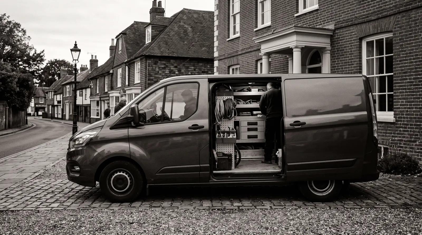 Electrician arriving at a home in West Malling